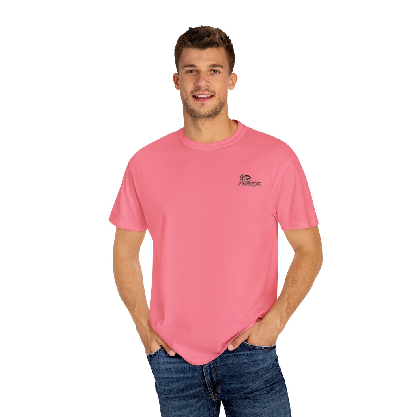 Garment-Dyed T-Shirt with Bold Graphics, Casual Wear, Streetwear Style, Perfect Gift for Birthdays, Summer Events, Everyday Comfort