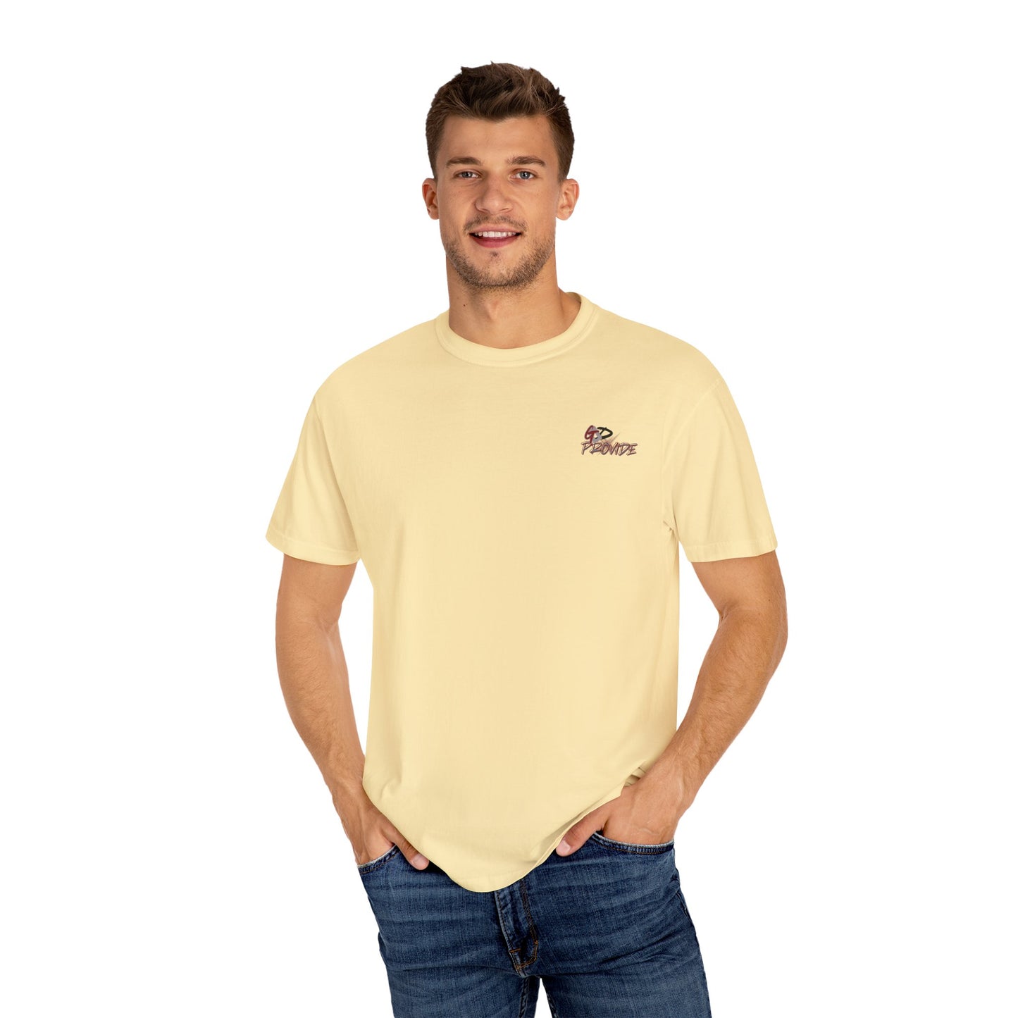 Garment-Dyed T-Shirt with Bold Graphics, Casual Wear, Streetwear Style, Perfect Gift for Birthdays, Summer Events, Everyday Comfort
