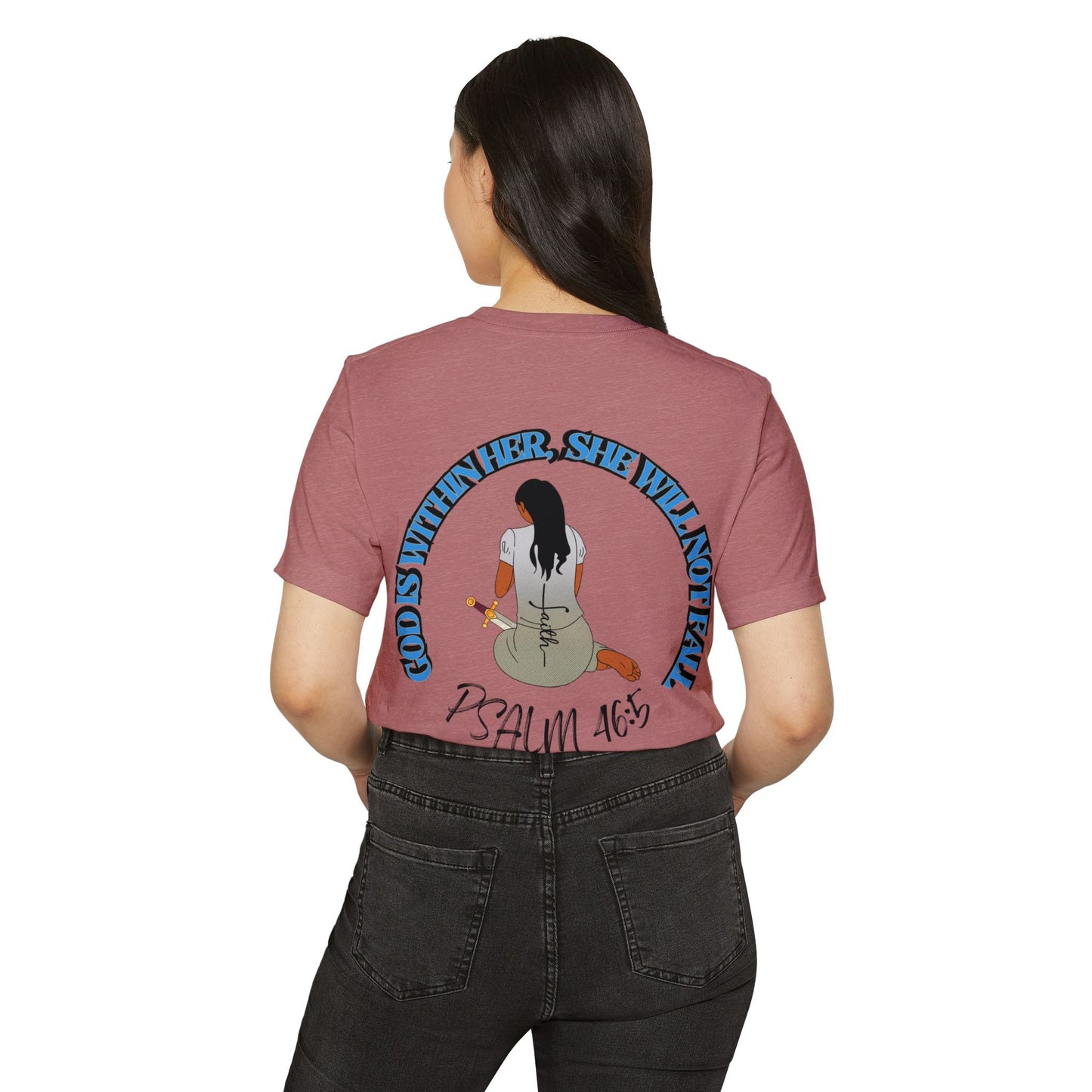 Inspirational Graphic T-Shirt | Eco-Friendly Tee for Women, Gift for Faith Lovers, Christian Apparel, Psalm 46:5 Shirt, Sustainable Fashion
