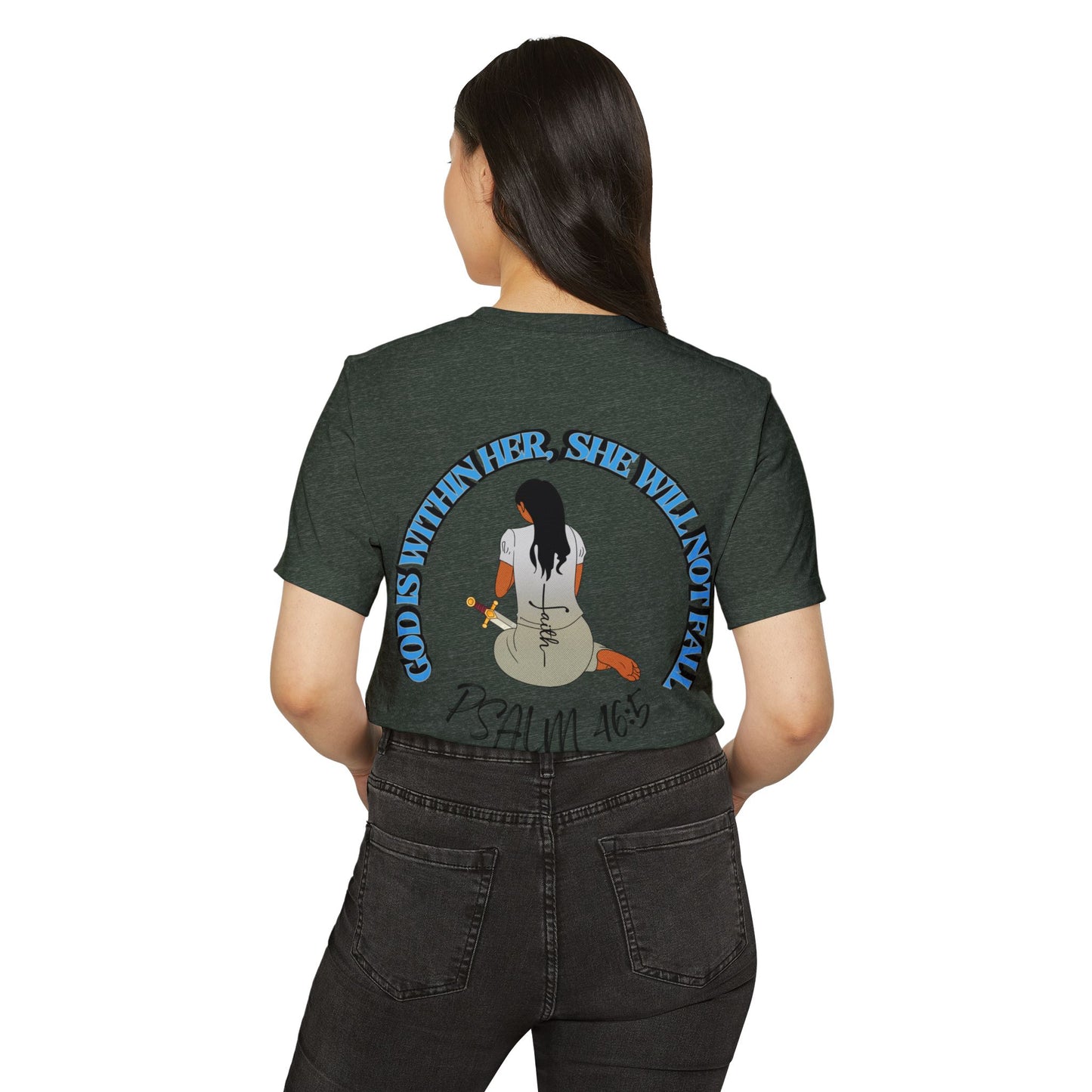 Inspirational Graphic T-Shirt | Eco-Friendly Tee for Women, Gift for Faith Lovers, Christian Apparel, Psalm 46:5 Shirt, Sustainable Fashion
