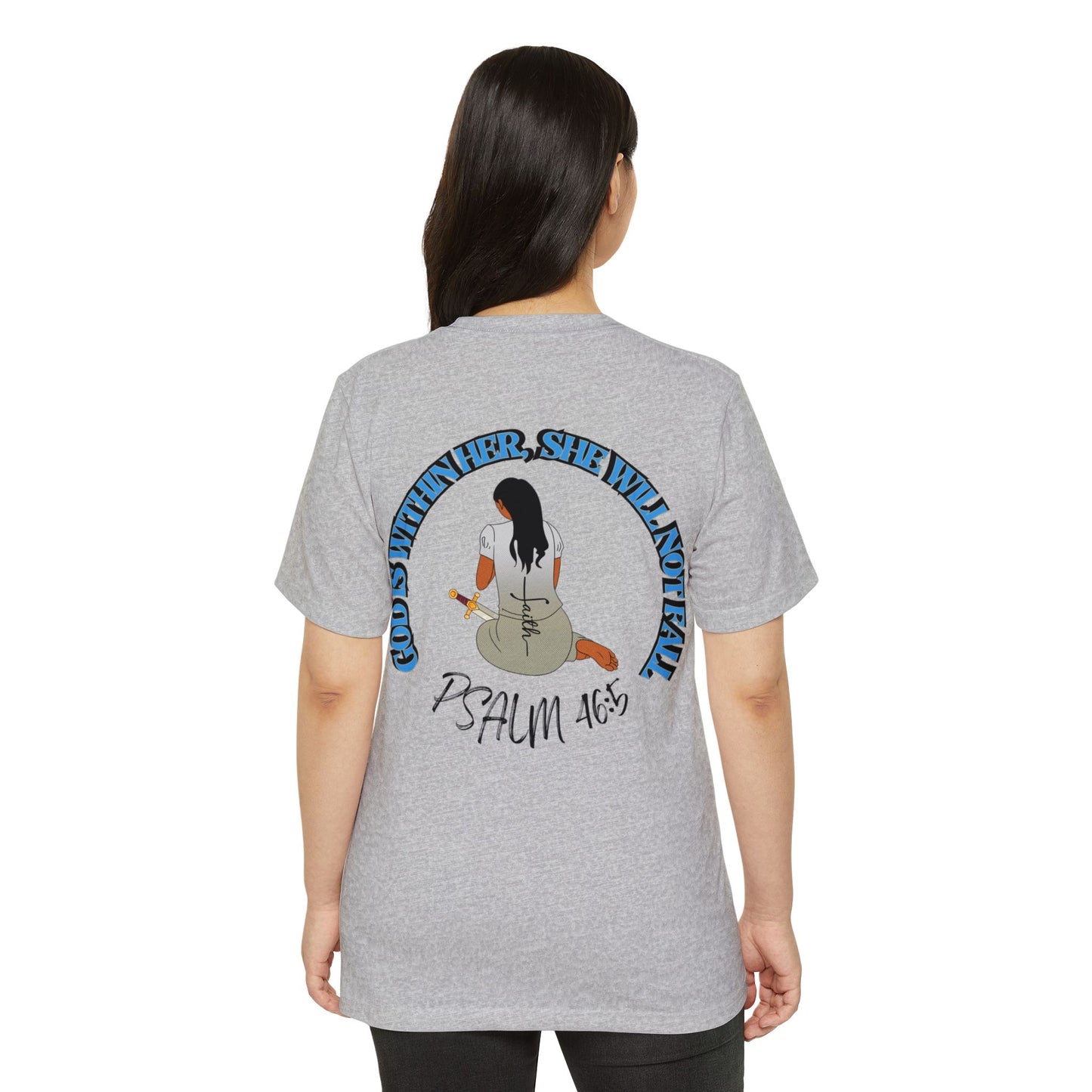 Inspirational Graphic T-Shirt | Eco-Friendly Tee for Women, Gift for Faith Lovers, Christian Apparel, Psalm 46:5 Shirt, Sustainable Fashion
