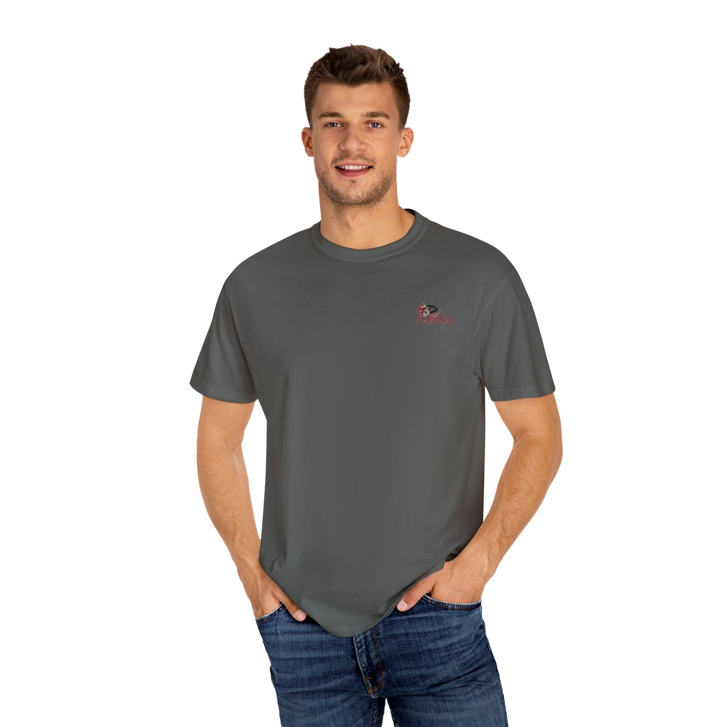 Garment-Dyed T-Shirt with Bold Graphics, Casual Wear, Streetwear Style, Perfect Gift for Birthdays, Summer Events, Everyday Comfort