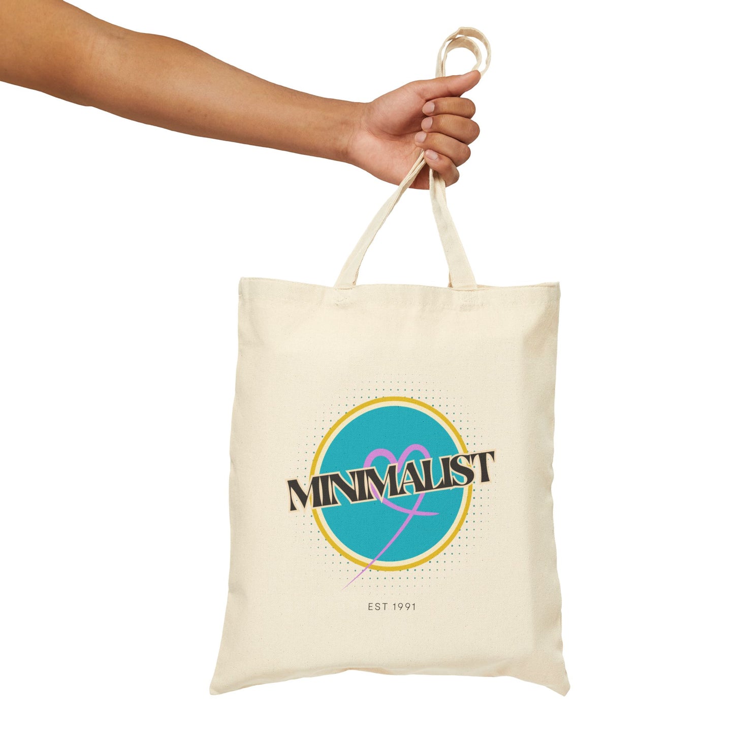 Minimalist Cotton Canvas Tote Bag | Eco-Friendly Shopping Bag | Gift Bag for Her | Stylish Reusable Grocery Bag | Cute Beach Tote