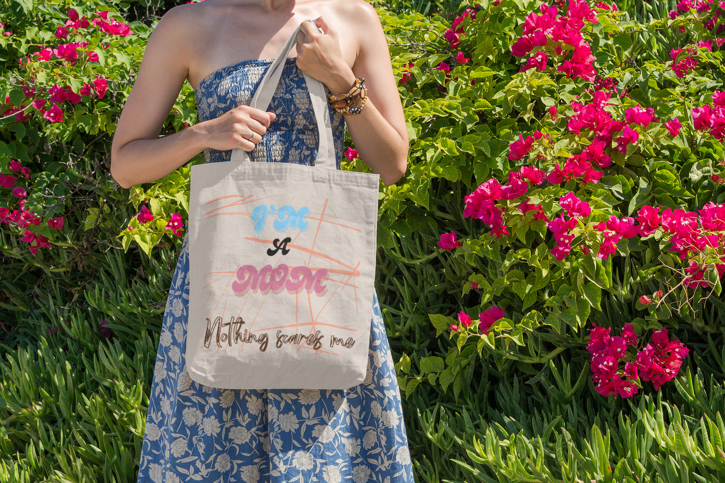Funny Mom Cotton Canvas Tote Bag, Gift for Mom, Shopping Bag, Beach Tote, Mothers Day Tote, Reusable Grocery Bag