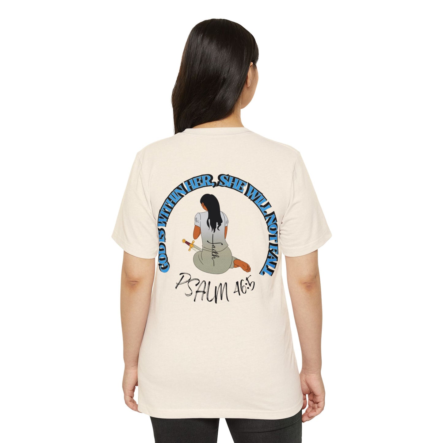 Inspirational Graphic T-Shirt | Eco-Friendly Tee for Women, Gift for Faith Lovers, Christian Apparel, Psalm 46:5 Shirt, Sustainable Fashion