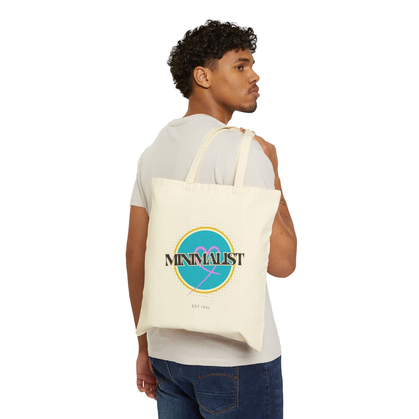 Minimalist Cotton Canvas Tote Bag | Eco-Friendly Shopping Bag | Gift Bag for Her | Stylish Reusable Grocery Bag | Cute Beach Tote