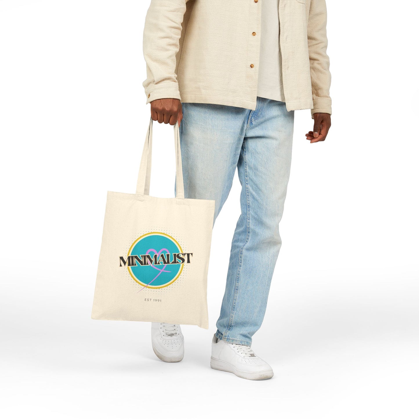 Minimalist Cotton Canvas Tote Bag | Eco-Friendly Shopping Bag | Gift Bag for Her | Stylish Reusable Grocery Bag | Cute Beach Tote