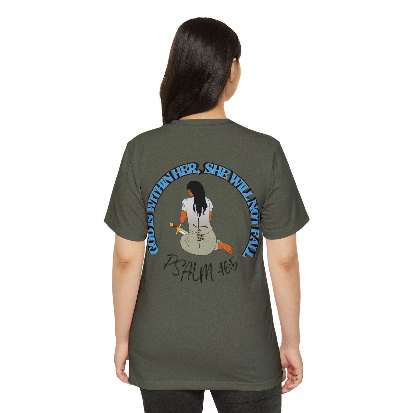 Inspirational Graphic T-Shirt | Eco-Friendly Tee for Women, Gift for Faith Lovers, Christian Apparel, Psalm 46:5 Shirt, Sustainable Fashion