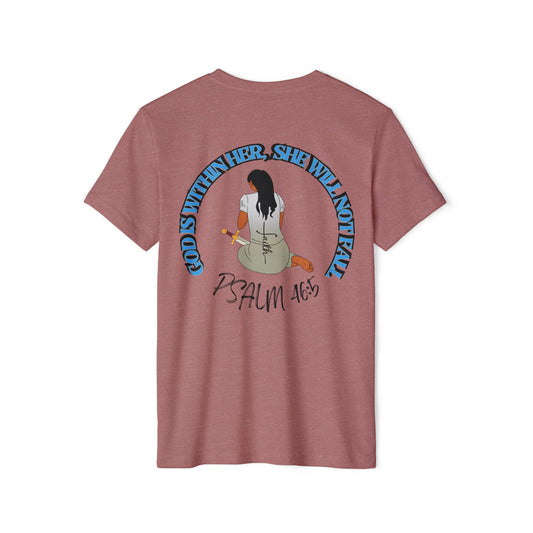 Inspirational Graphic T-Shirt | Eco-Friendly Tee for Women, Gift for Faith Lovers, Christian Apparel, Psalm 46:5 Shirt, Sustainable Fashion