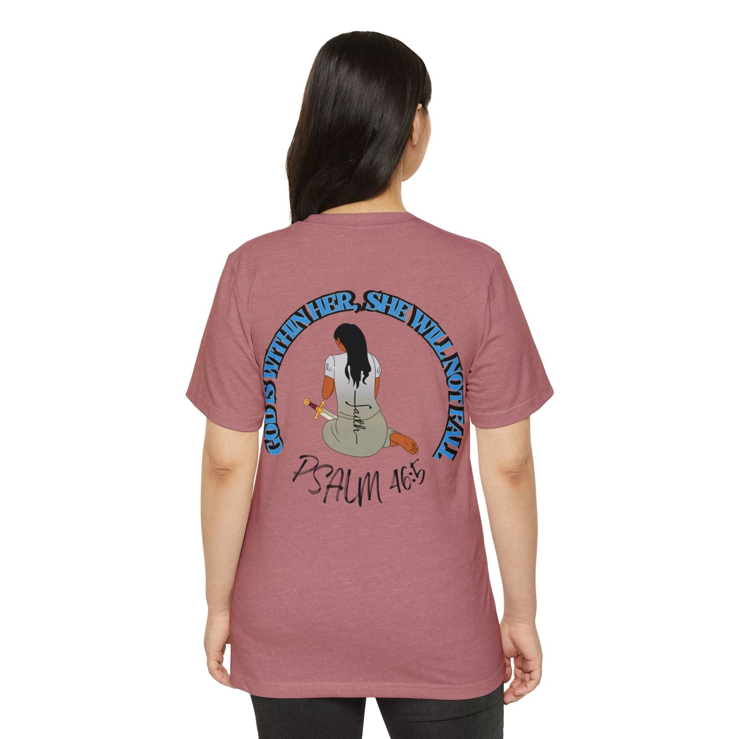 Inspirational Graphic T-Shirt | Eco-Friendly Tee for Women, Gift for Faith Lovers, Christian Apparel, Psalm 46:5 Shirt, Sustainable Fashion