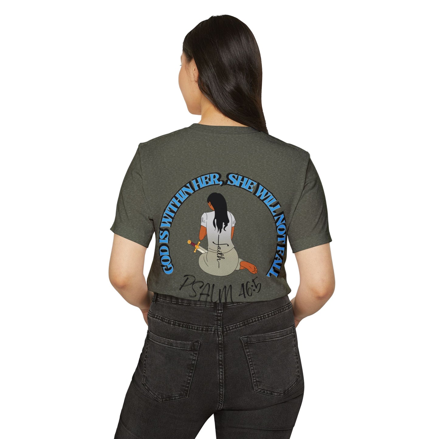 Inspirational Graphic T-Shirt | Eco-Friendly Tee for Women, Gift for Faith Lovers, Christian Apparel, Psalm 46:5 Shirt, Sustainable Fashion