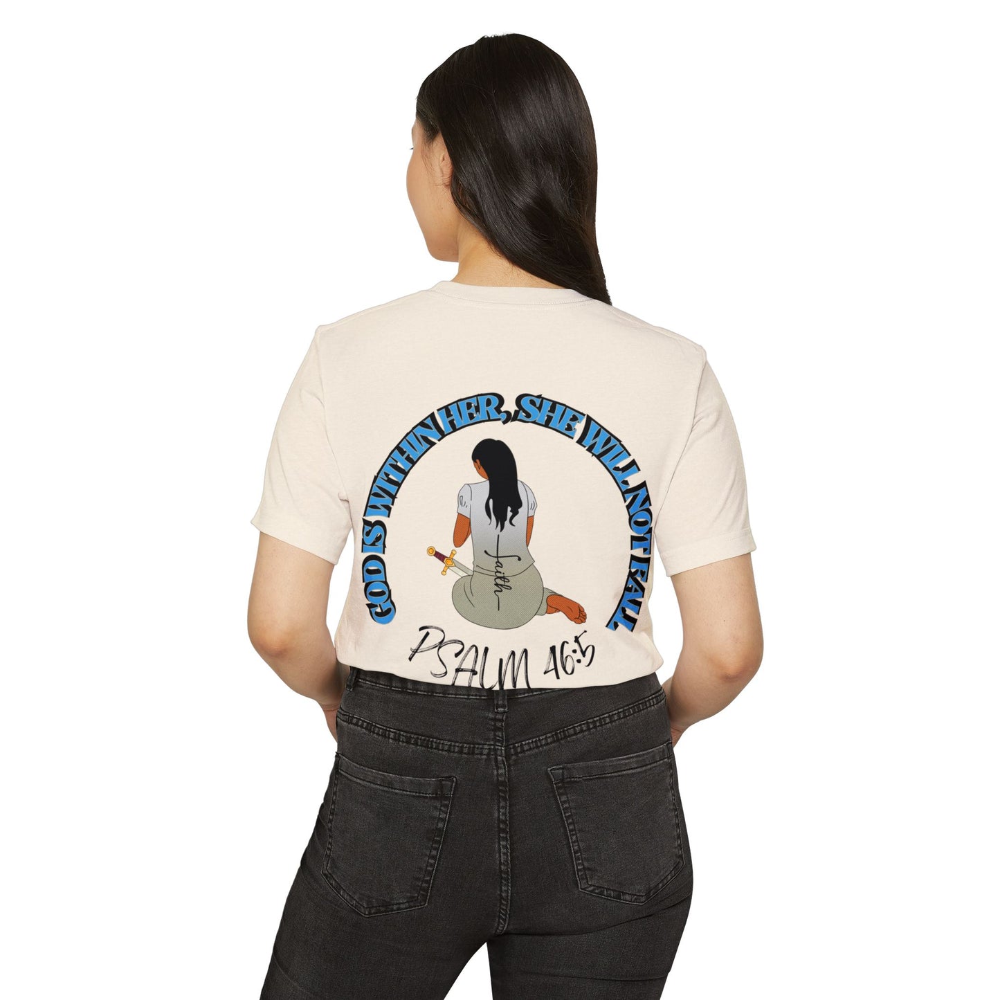 Inspirational Graphic T-Shirt | Eco-Friendly Tee for Women, Gift for Faith Lovers, Christian Apparel, Psalm 46:5 Shirt, Sustainable Fashion