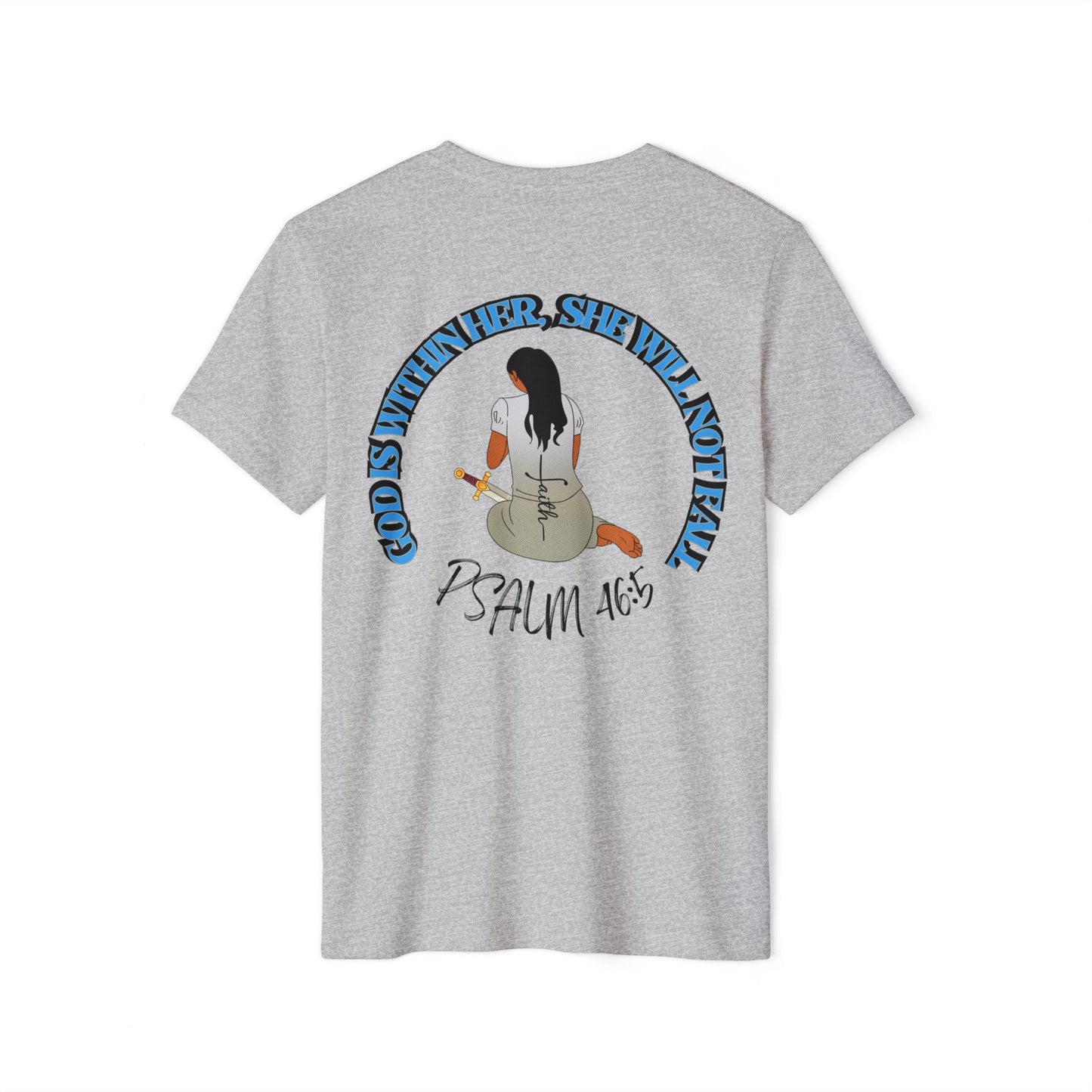 Inspirational Graphic T-Shirt | Eco-Friendly Tee for Women, Gift for Faith Lovers, Christian Apparel, Psalm 46:5 Shirt, Sustainable Fashion