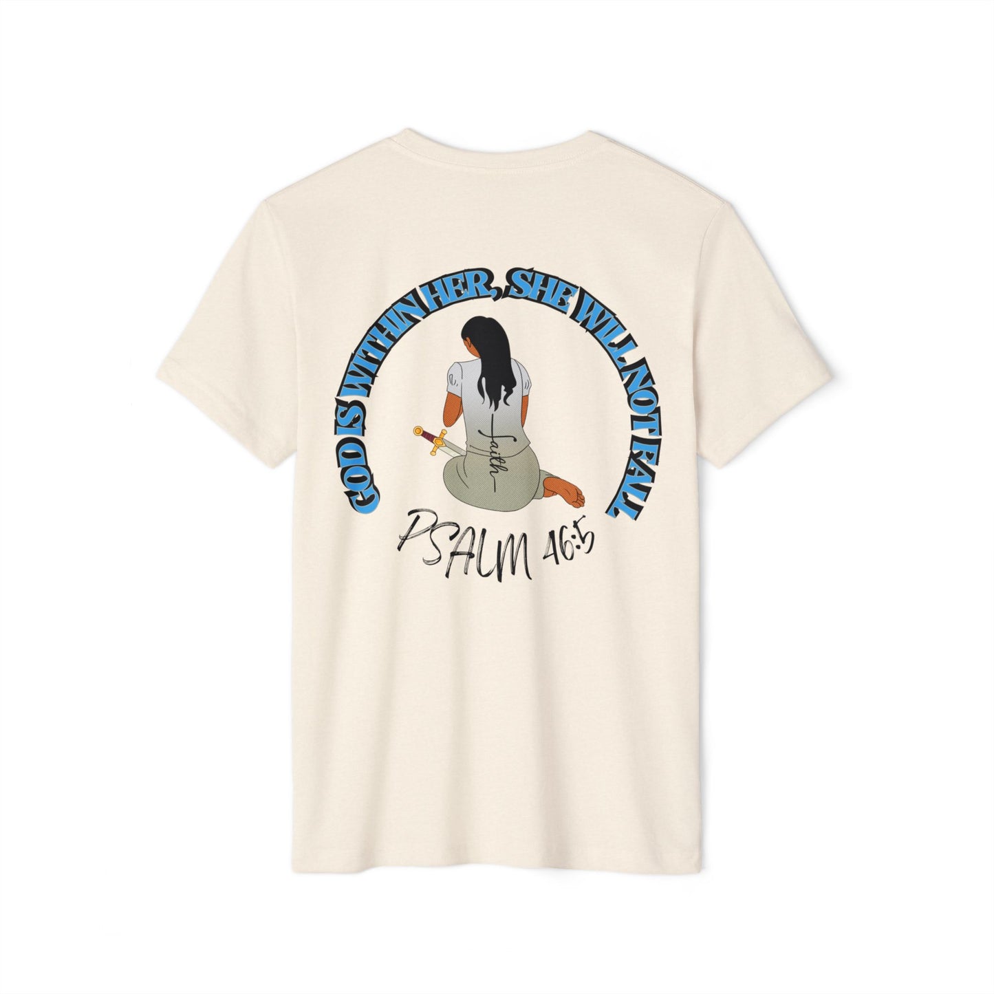 Inspirational Graphic T-Shirt | Eco-Friendly Tee for Women, Gift for Faith Lovers, Christian Apparel, Psalm 46:5 Shirt, Sustainable Fashion