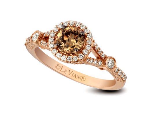 14K Rose Gold Chocolate Diamond Ring
